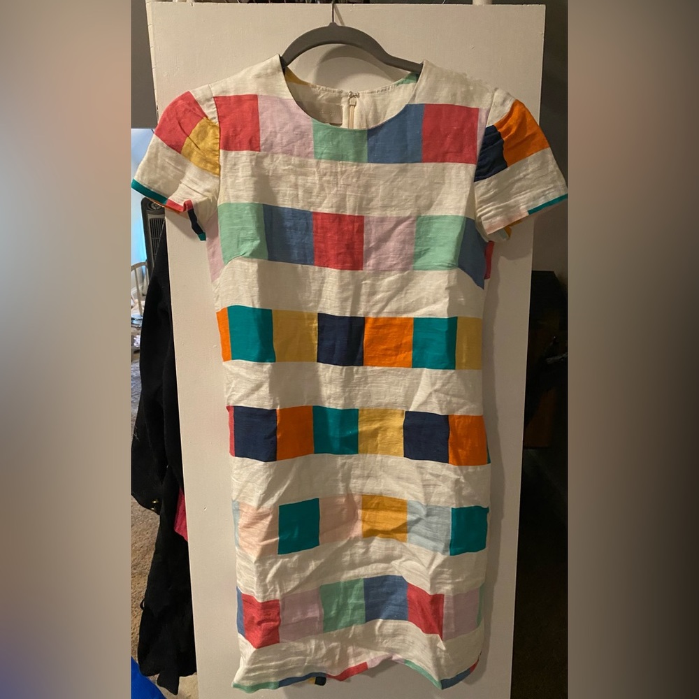 Corey Lynn Calter Linen Color Block Mini Dress